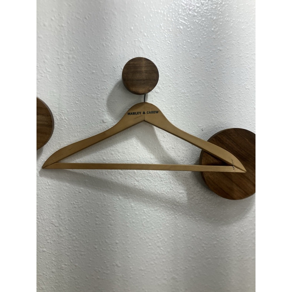 Mabley‎ & Carew Wooden Hanger Brown Wood Vintage Clothing Store Cincinnati Ohio